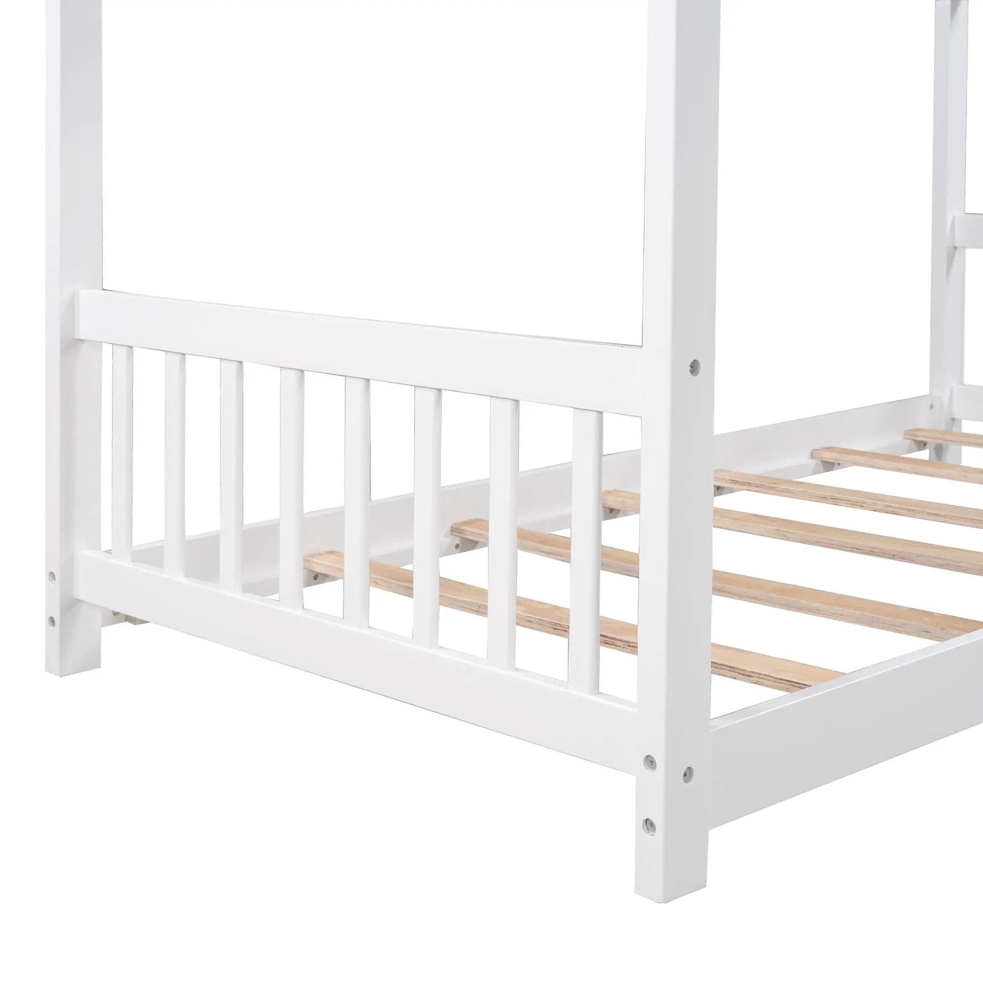 House Platform Bed With Headboard And Footboard, Roof Design by HouseOfZazla