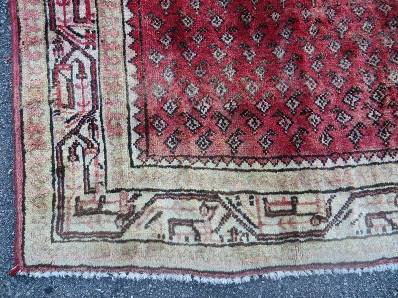 3'7"X 10' Antique Handmade India Oriental Paisley Wool Runner Rug Vegy # 31 by Jewel Rugs