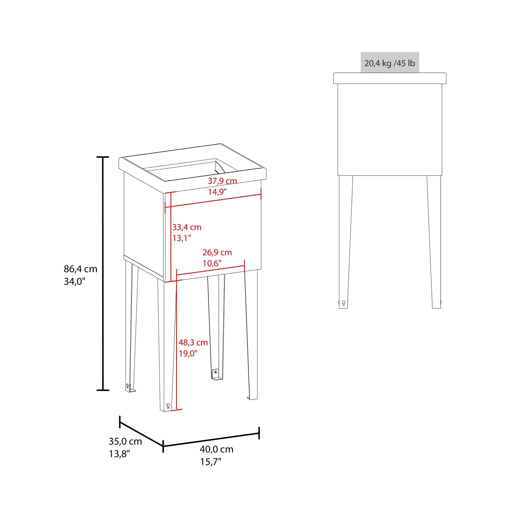 Bari Freestanding Plastic Laundry Utility Sink with Storage Cabinet by HouseOfZazla
