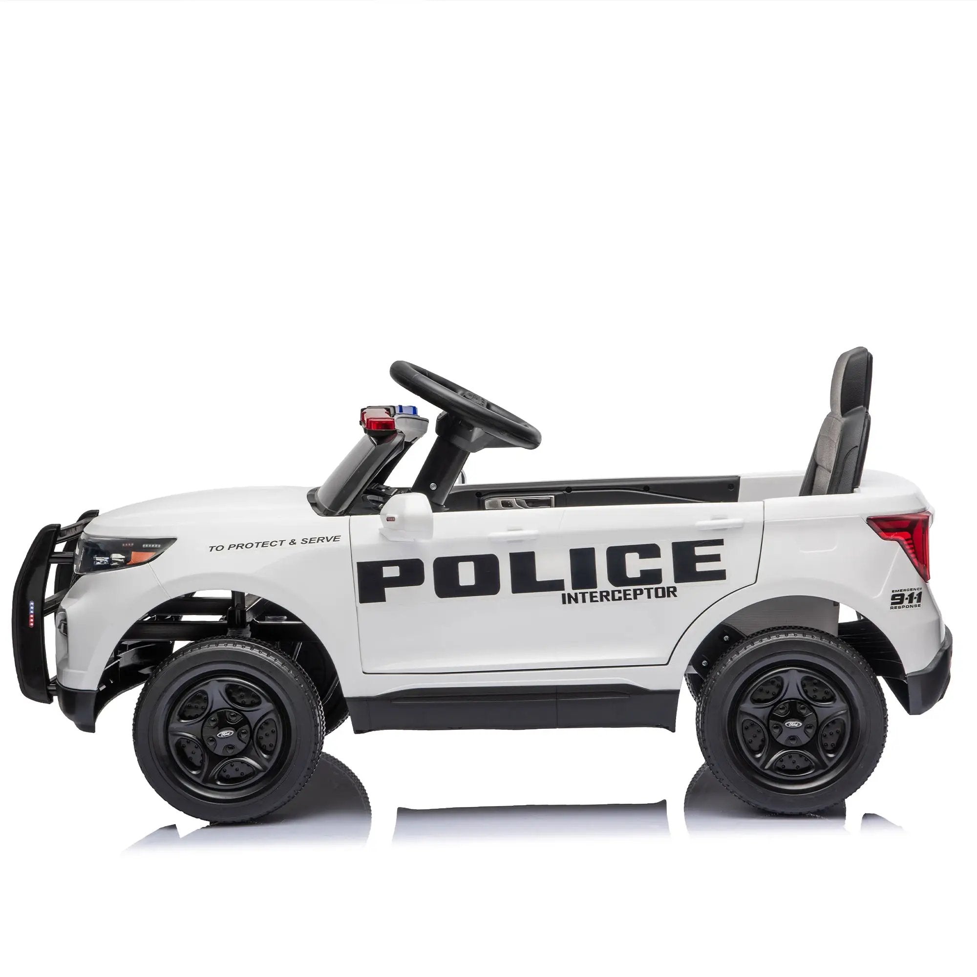 Licensed Ford Police 12V Ride-On Truck with Parental Remote Control by HouseOfZazla