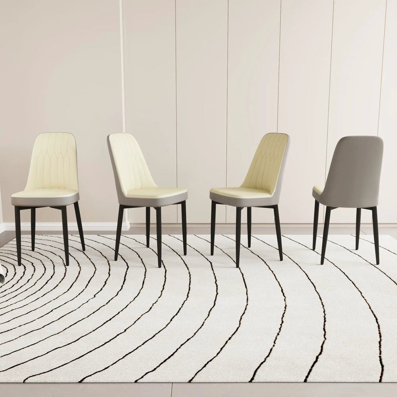 Modern Dining Chair With Cushions And Metal Legs by Unique Piece Furniture