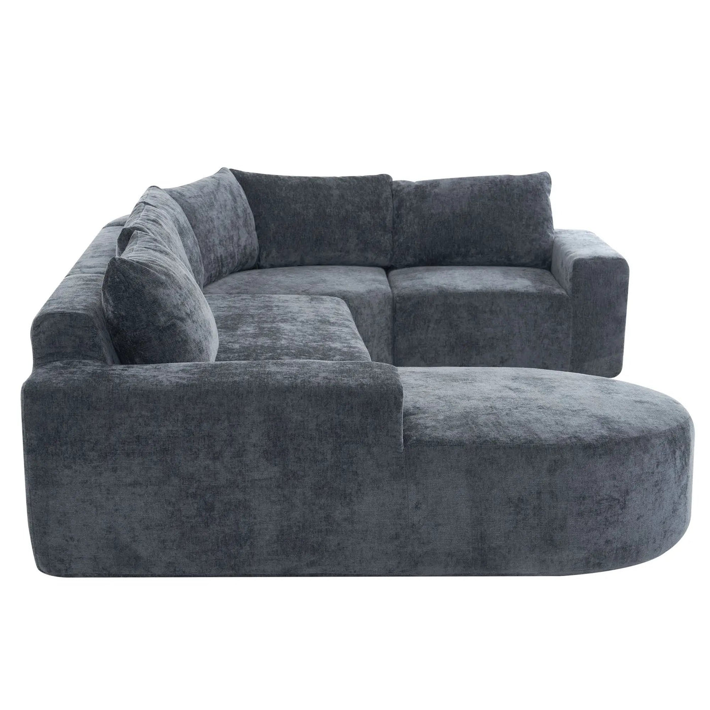 Modular Cloud Sectional Sofa Set, U-Shaped Upholstered Couch With Deep Seat by HouseOfZazla