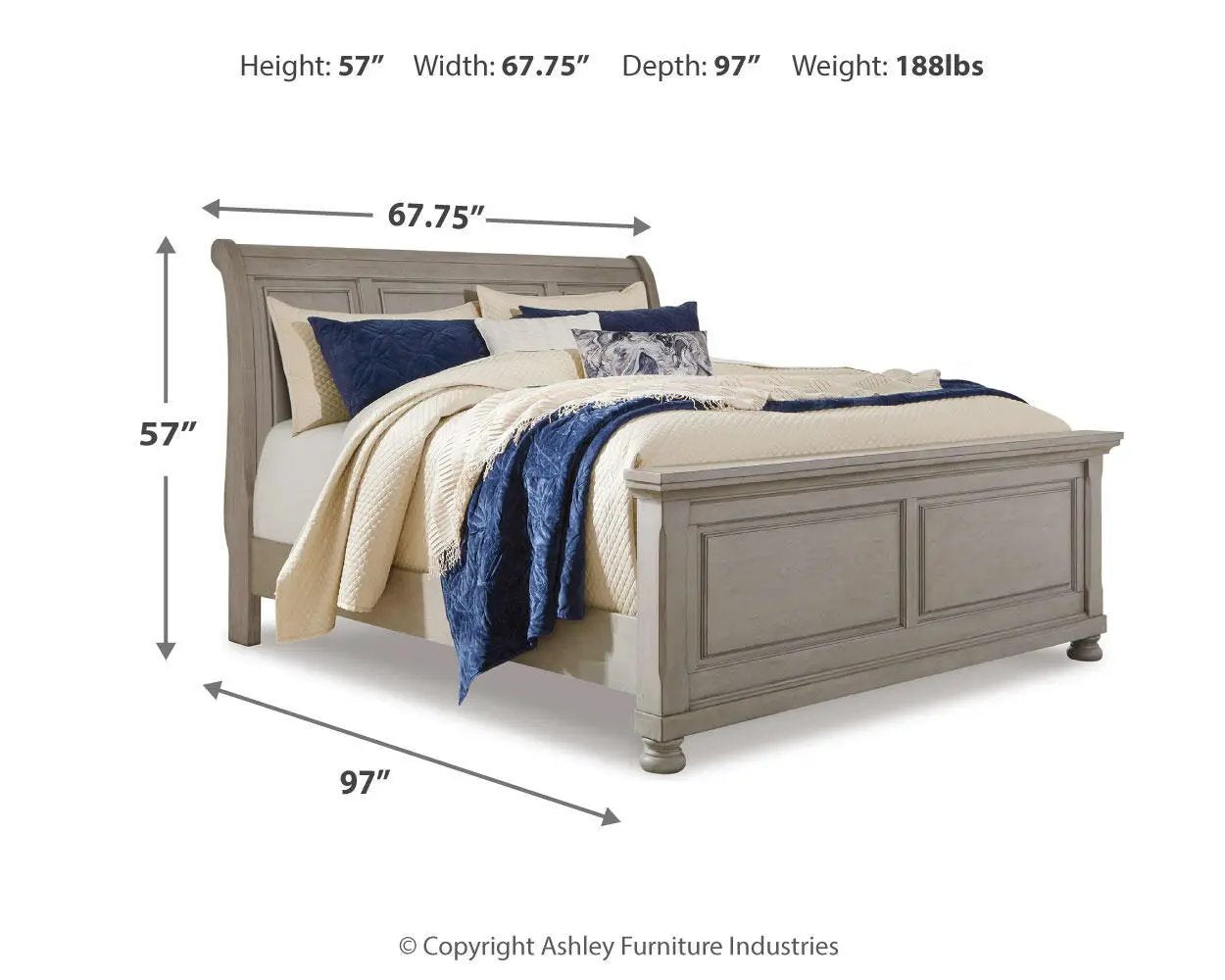 Lettner - Sleigh Bed by Unique Piece Furniture