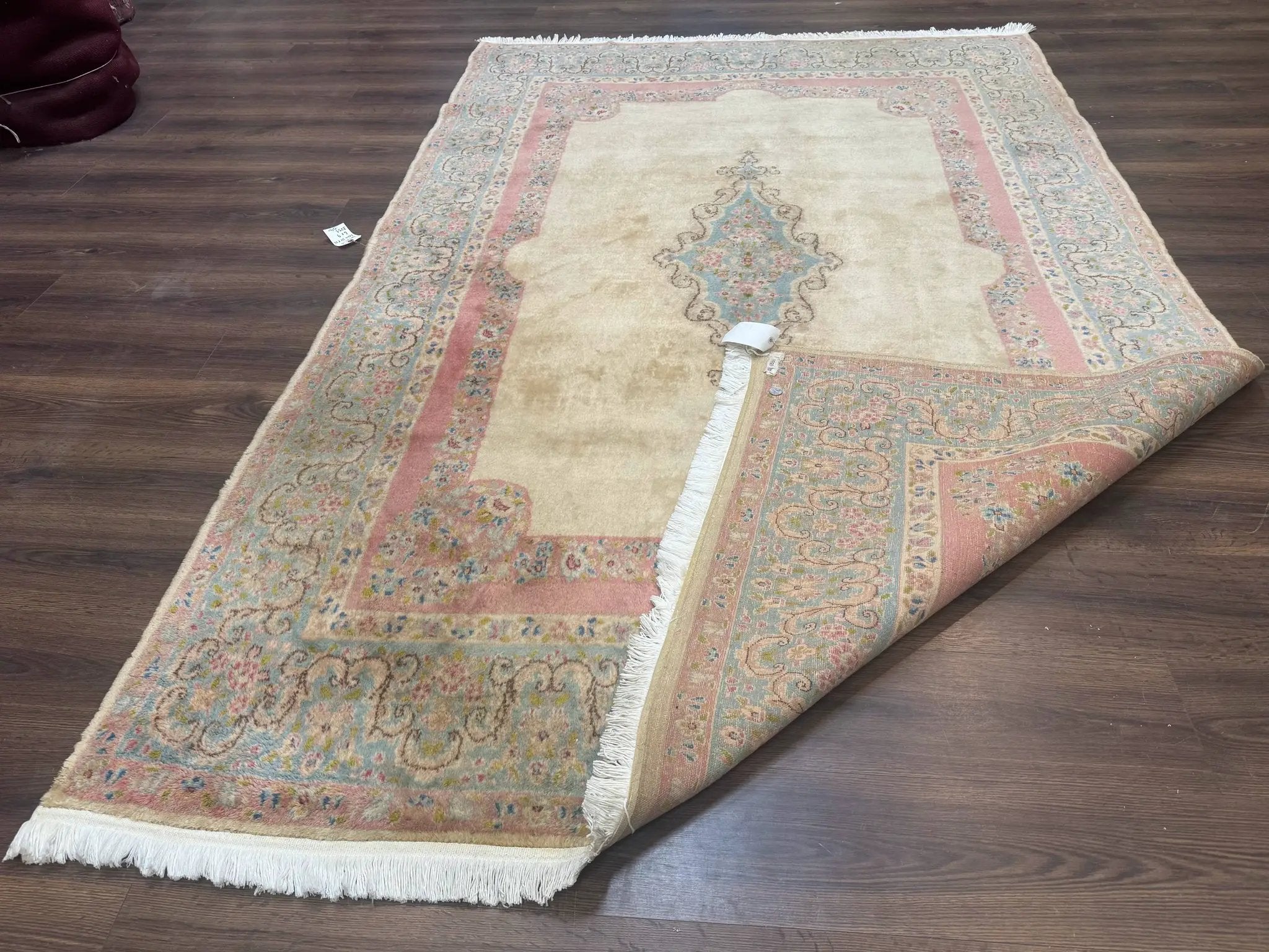 Persian Kerman Rug 6x9, Pastel Colors, Semi Open Field by Jewel Rugs