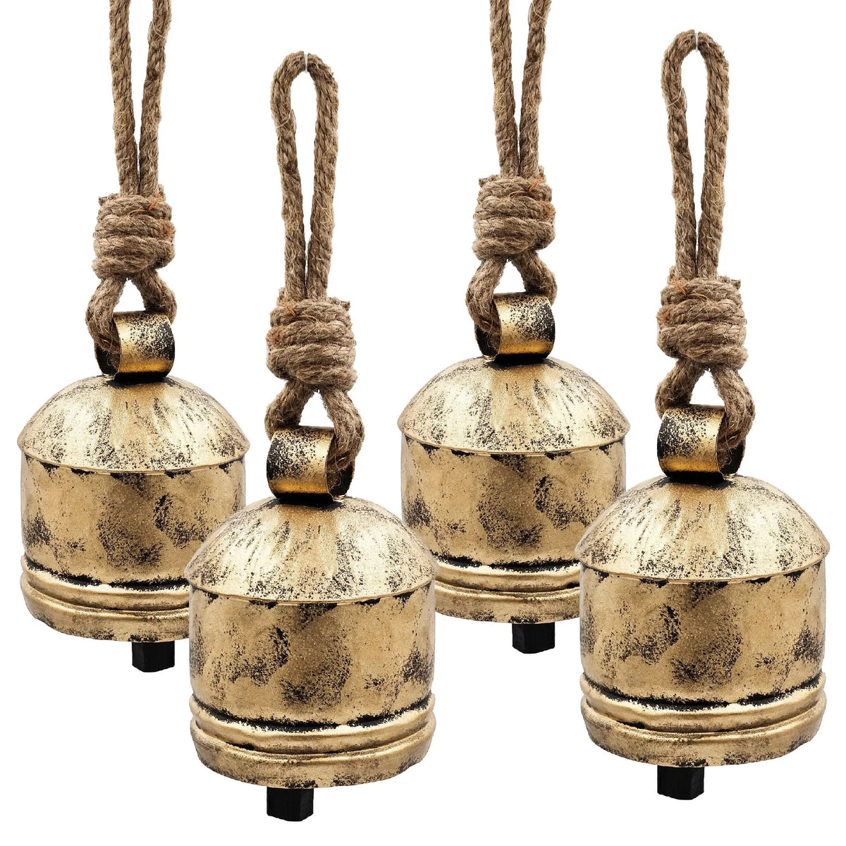 Iron Hanging Bell Decorative Ornaments - Set of 4 by HouseOfZazla