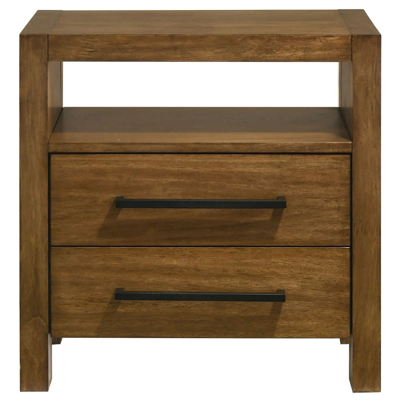 Adderley 2-drawer Nightstand Bedside Table Warm Brown by Unique Piece Furniture