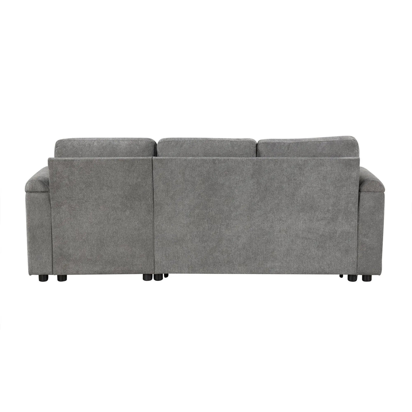Convertible L Shaped Sofa Couch With Storage, Cup Holders, USB Ports by HouseOfZazla