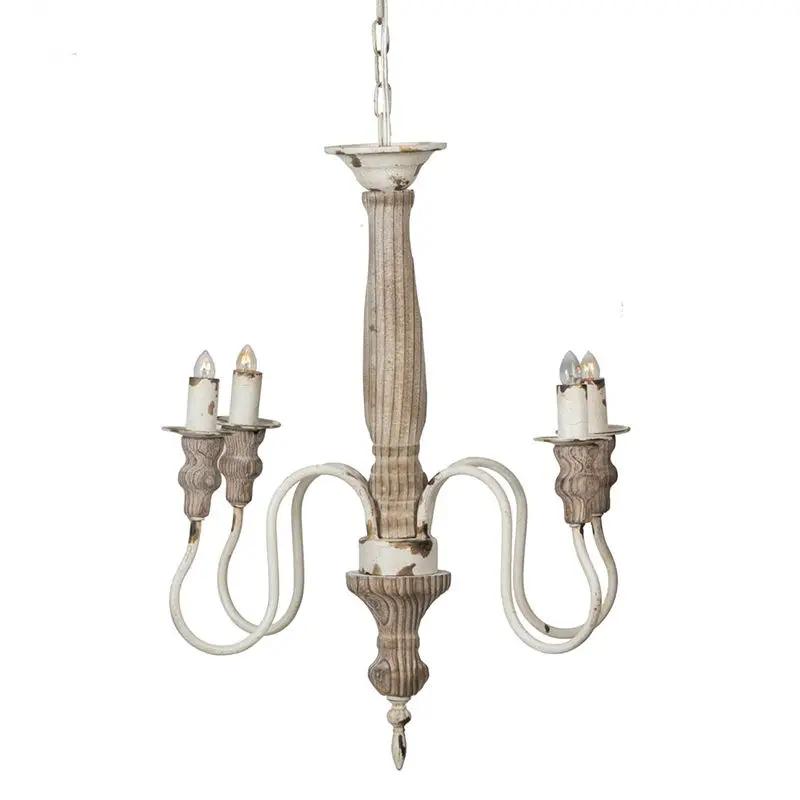 4 Light Chandelier, Hanging Light Fixture With Adjustable Chain For Kitchen, Bulb Not Included - Cream White by HouseOfZazla