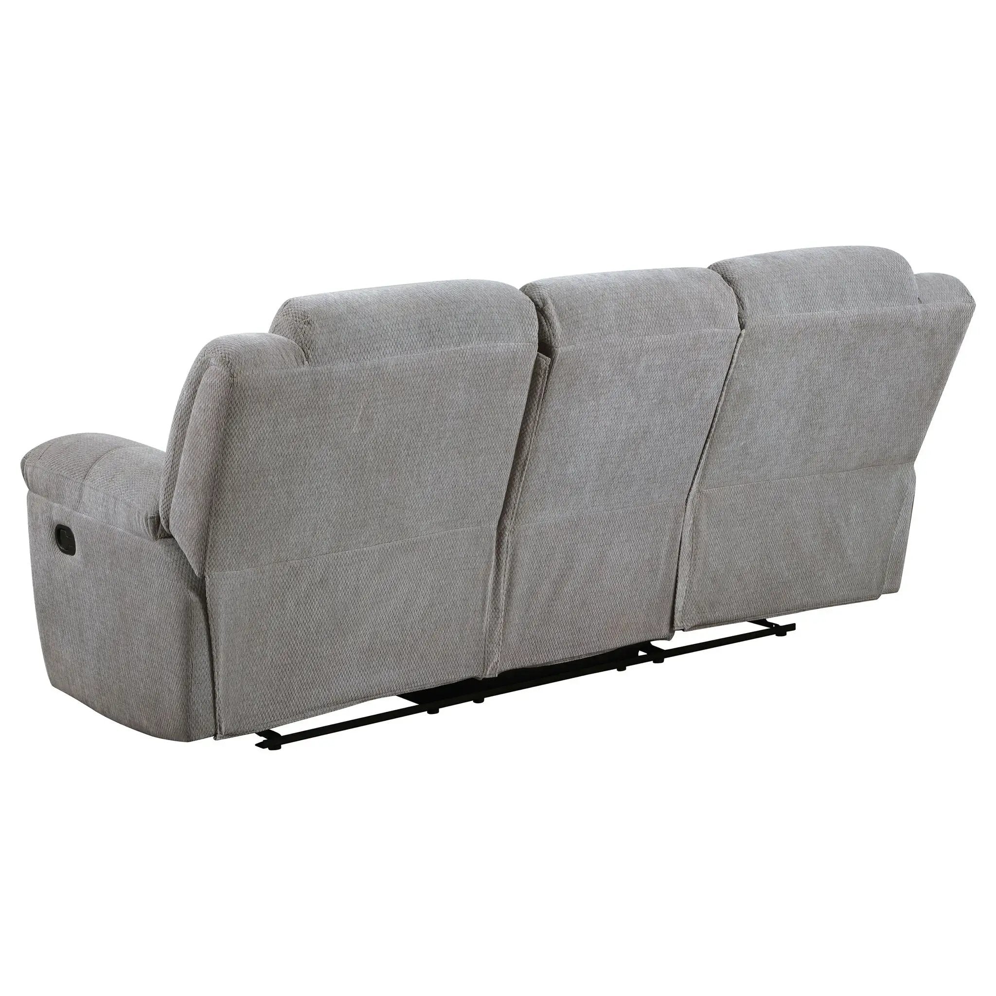 Gilson 2-piece Chenille Upholstered Reclining Sofa Set Grey by Unique Piece Furniture