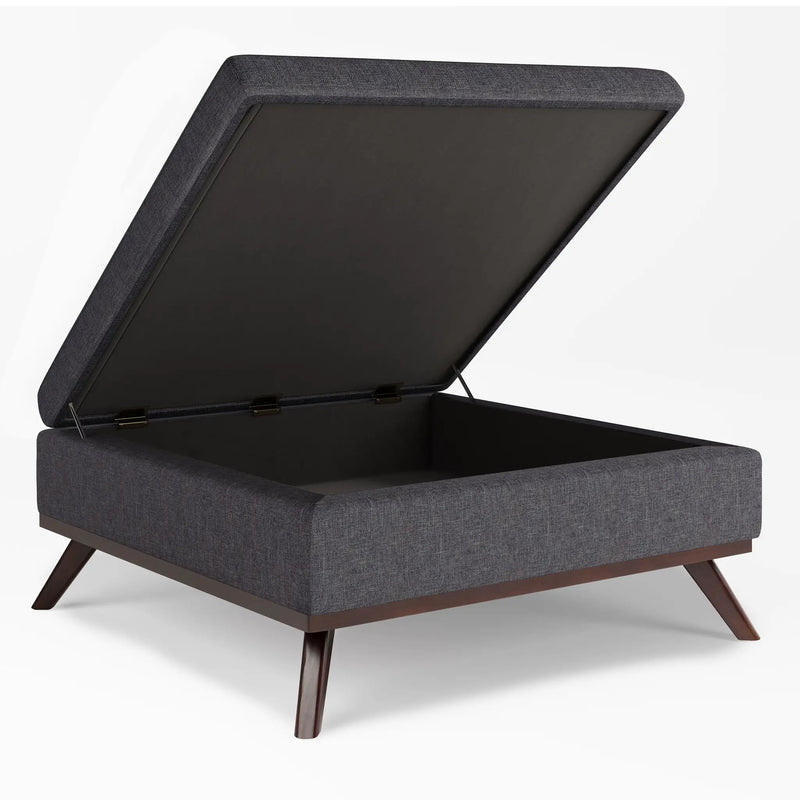 Owen - Square Coffee Table Storage Ottoman - Slate Gray by Unique Piece Furniture