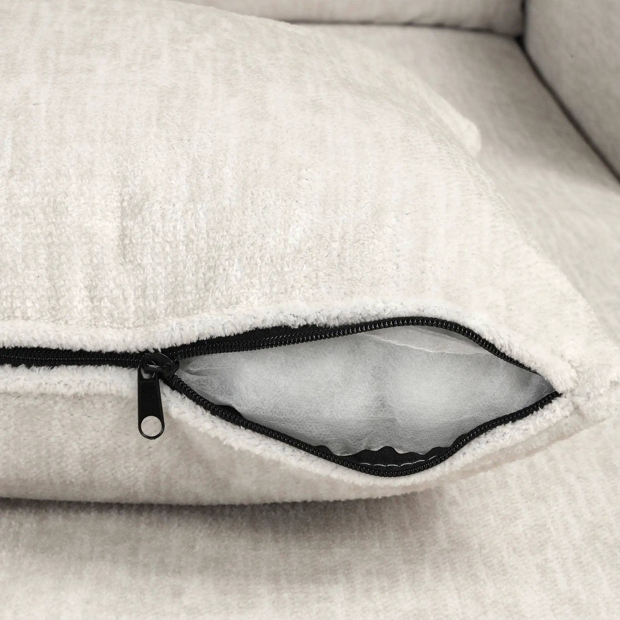Contemporary U - Shaped Sectional Sofa With Movable Storage Ottoman