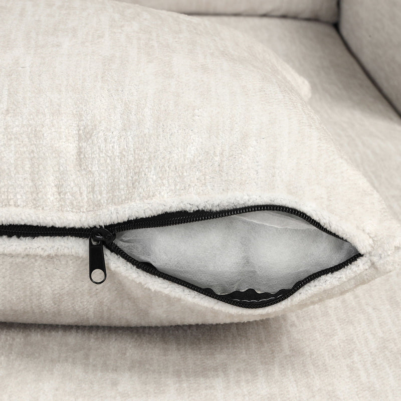Contemporary U - Shaped Sectional Sofa With Movable Storage Ottoman