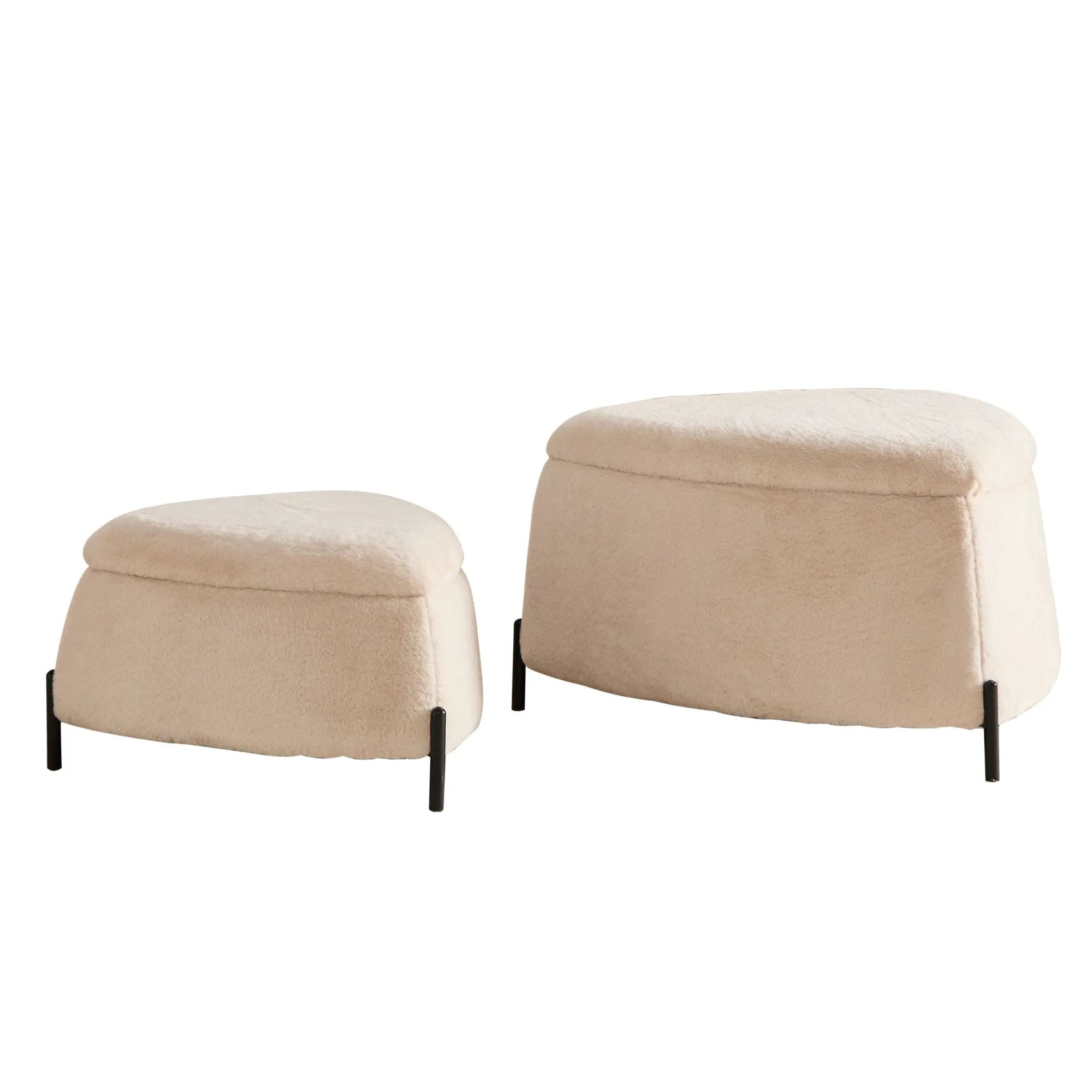 Upholstered Storage Ottoman Set With Reversible Lid by Unique Piece Furniture