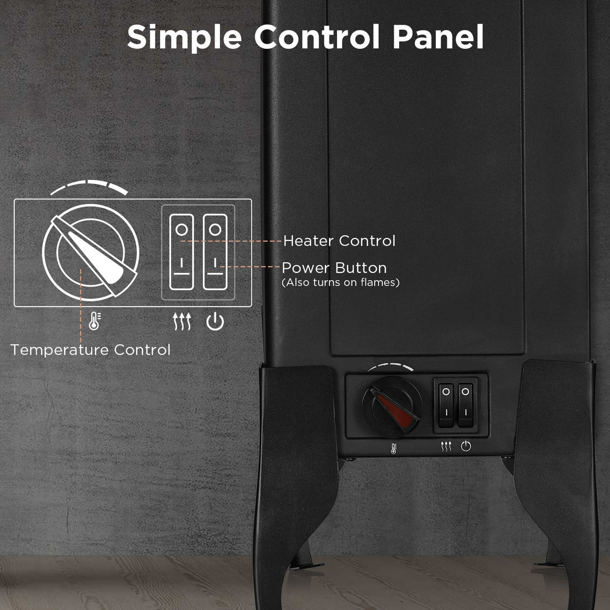 Suburbs TS17 Electric Fireplace Stove Heater by TURBRO