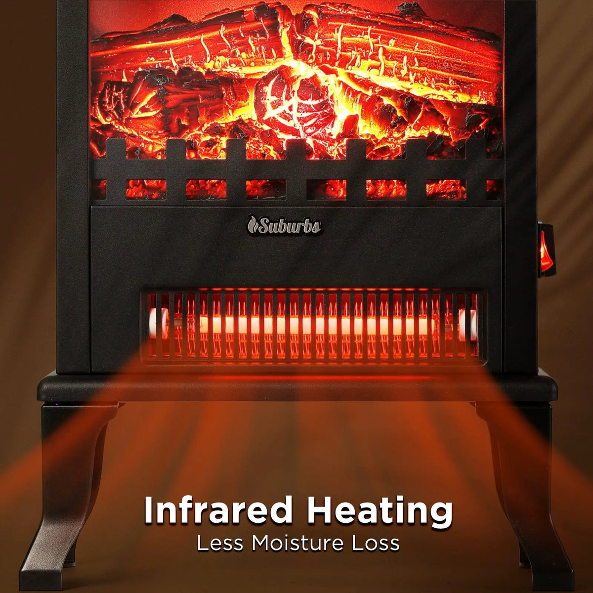 Suburbs TS17Q Electric Fireplace Stove Heater by TURBRO