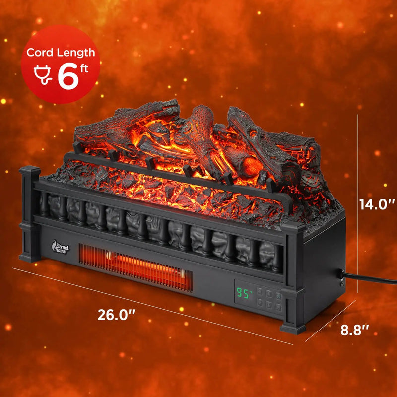 Eternal Flame EF26-LG Electric Fireplace Logs by TURBRO