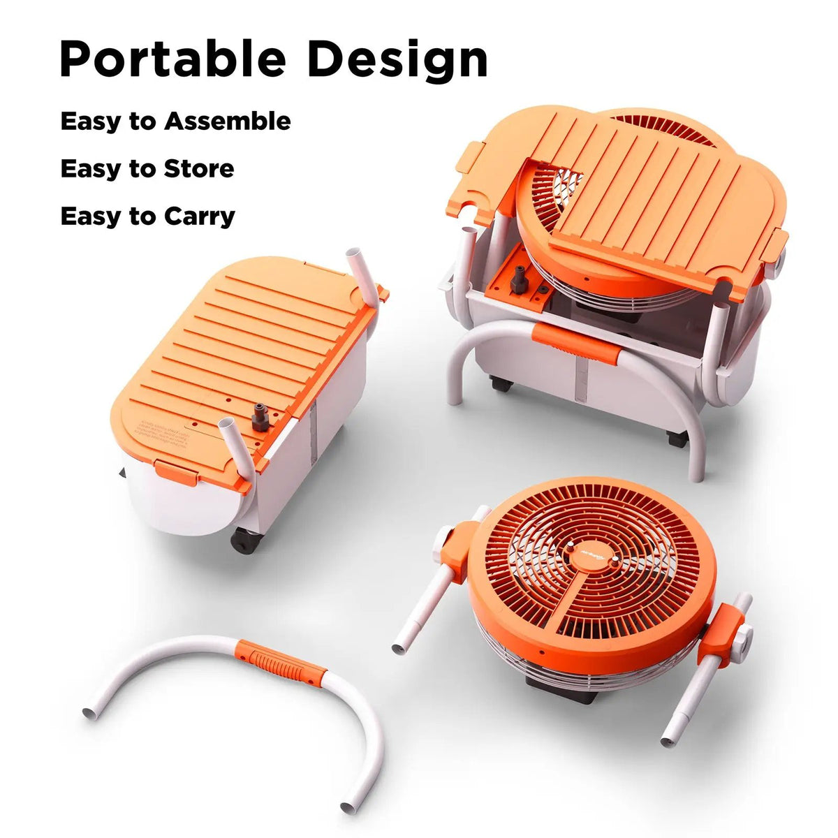 (Open Box) AirSupply MS12 Portable Mist Fan, 19,200mAh Battery & 2.9-Gallon Tank by TURBRO