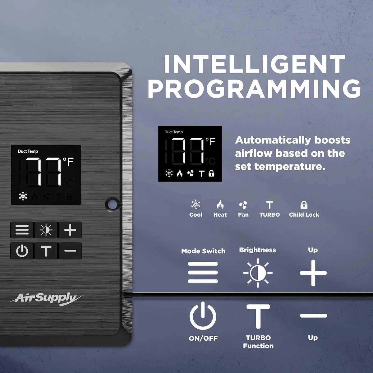 (Open Box) AirSupply BS412 Register Booster Fan by TURBRO