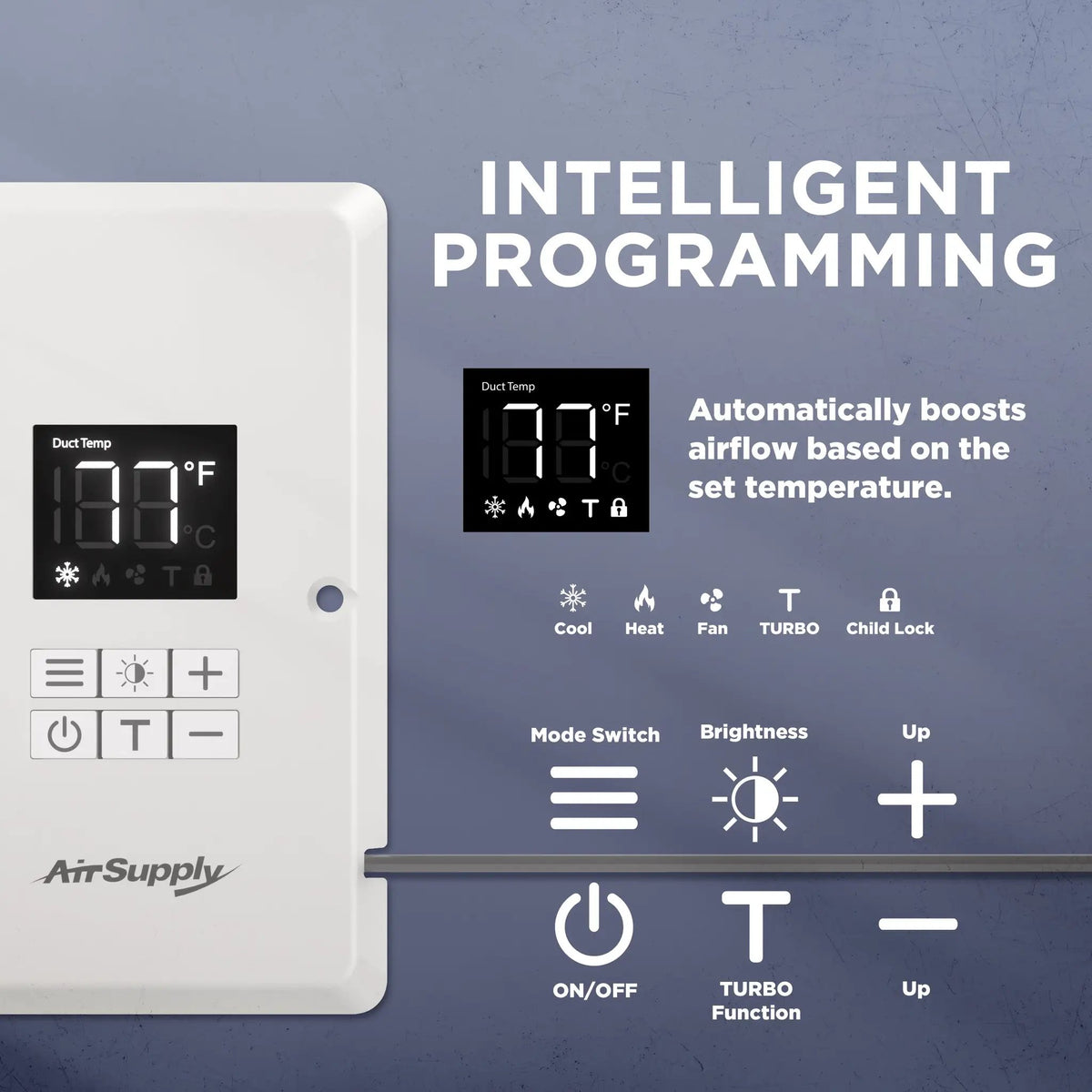 (Open Box) AirSupply BS412 Register Booster Fan by TURBRO
