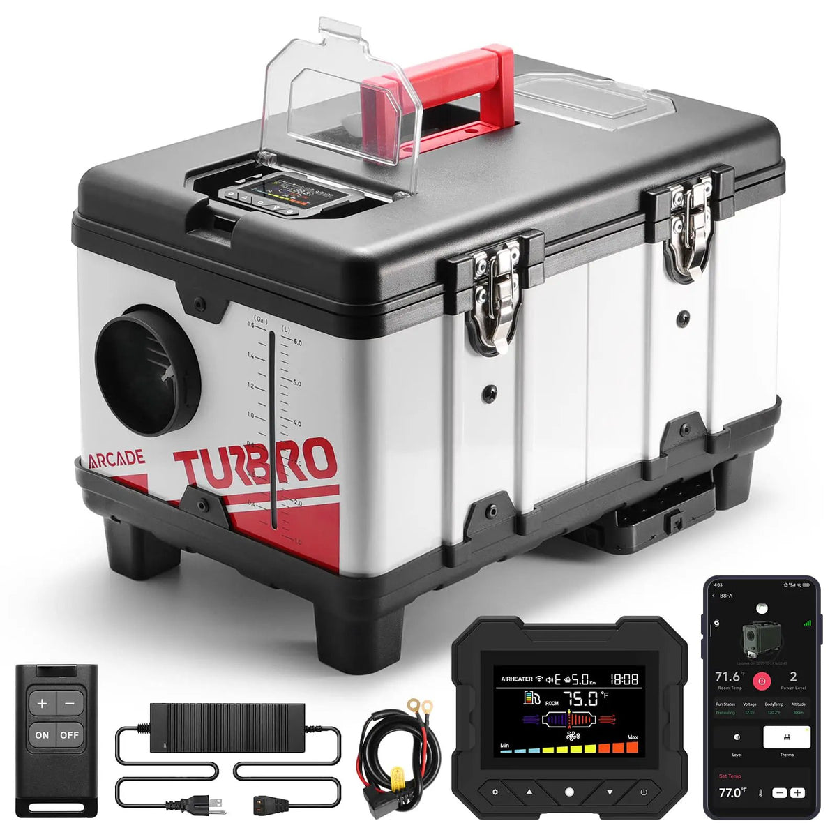 Arcade T8BP Diesel Heater, 9kW Triple Power, Toolbox Design by TURBRO