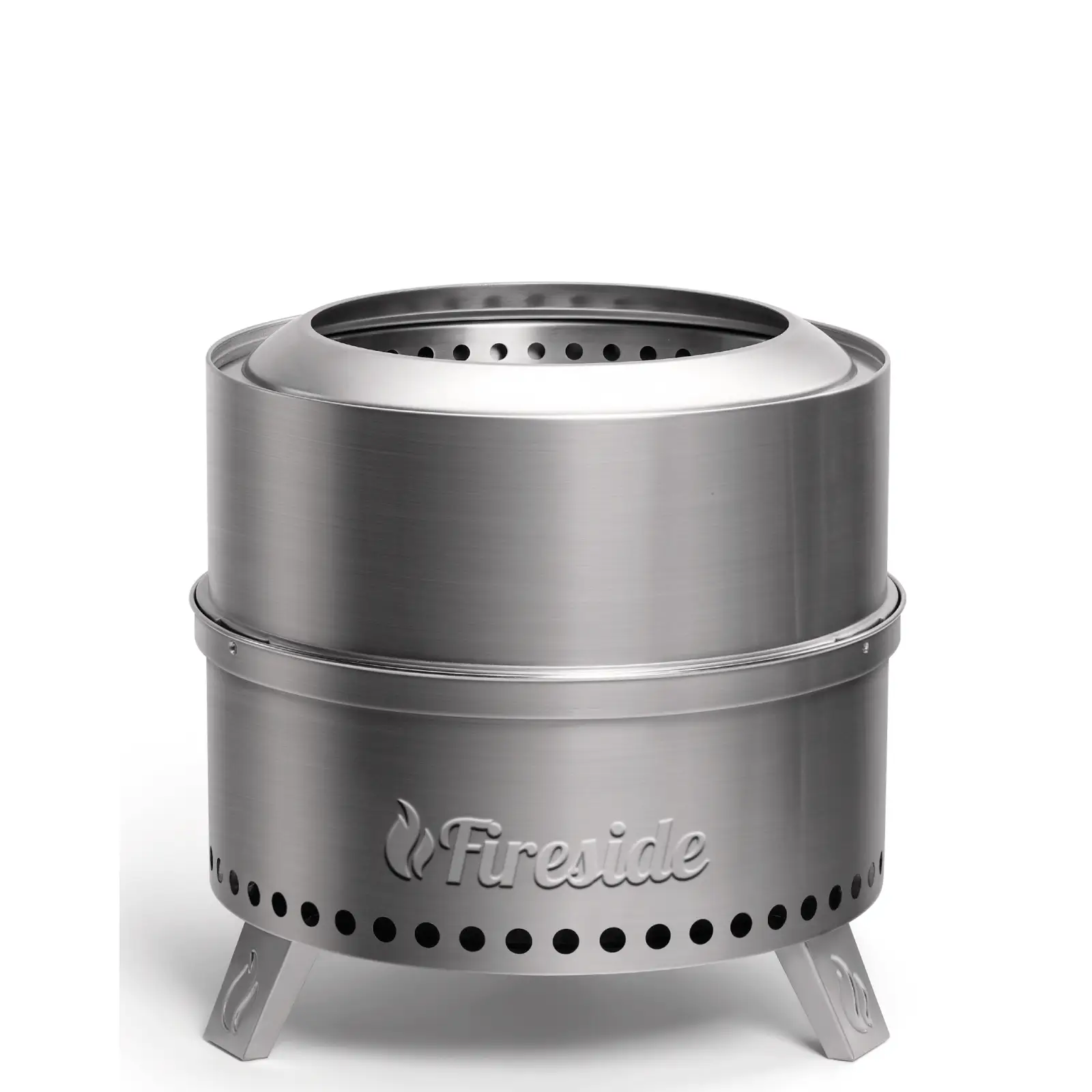Pluto R19-SS Smokeless Outdoor Fire Pit - Stainless Steel by TURBRO