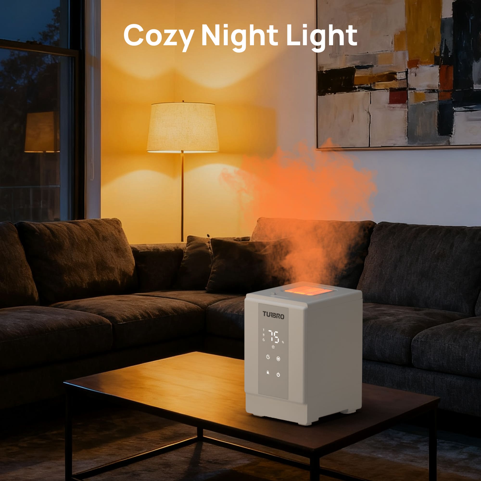 Greenland 4L Stainless Steel Steam Warm Mist Humidifier by TURBRO
