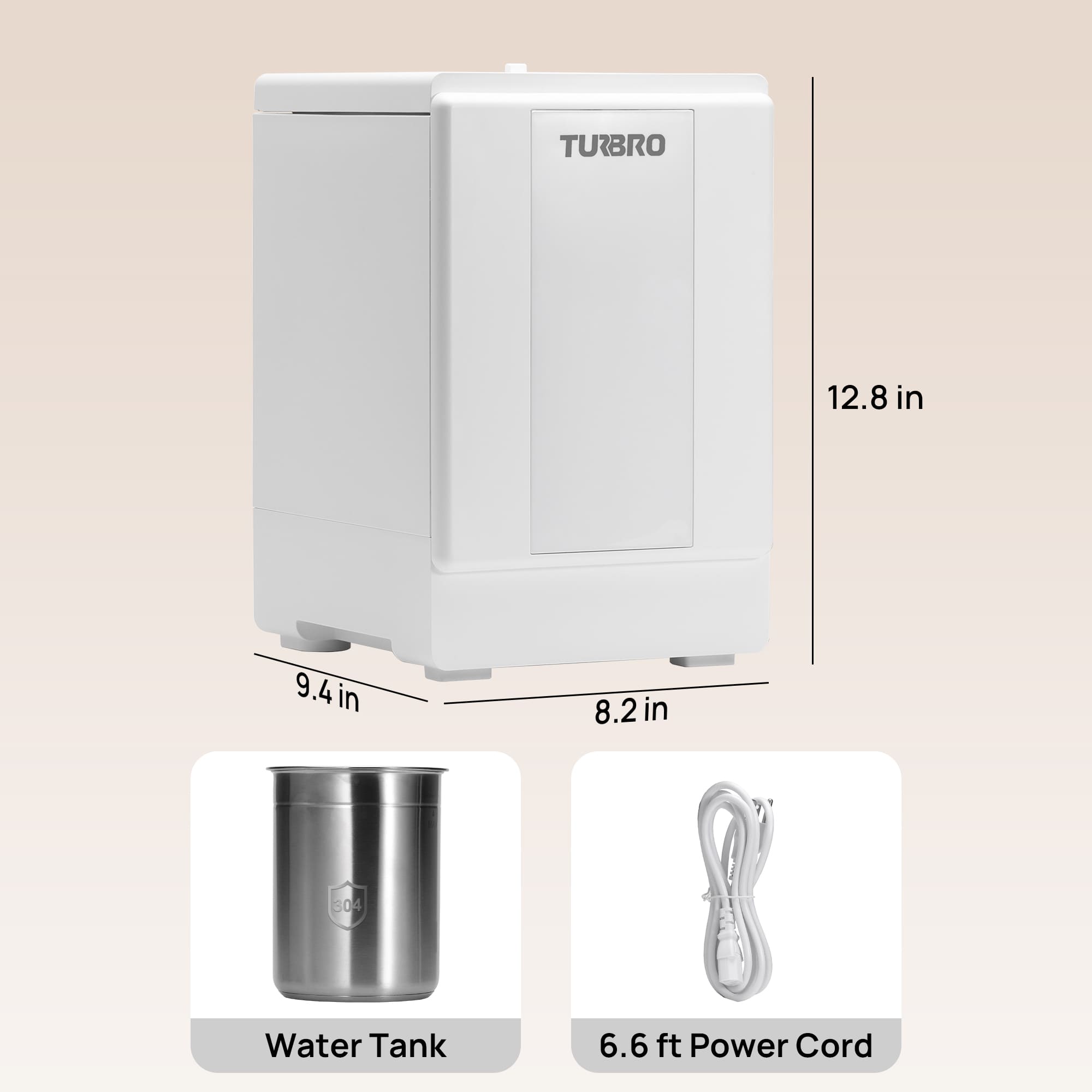 Greenland 4L Stainless Steel Steam Warm Mist Humidifier by TURBRO