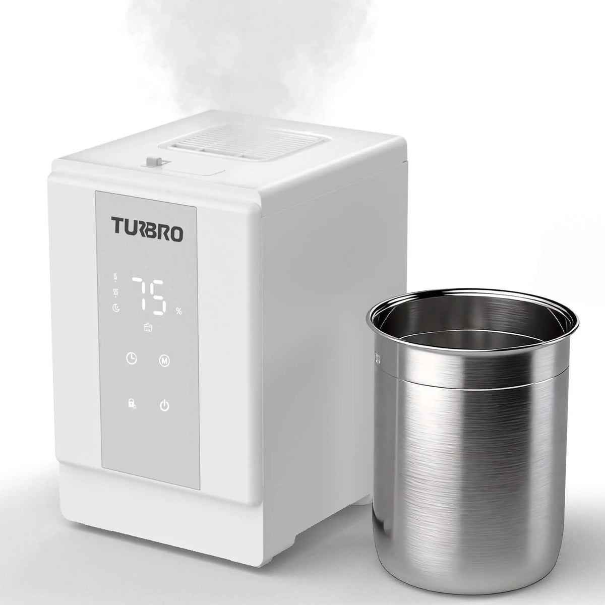 Greenland 4L Stainless Steel Steam Warm Mist Humidifier by TURBRO