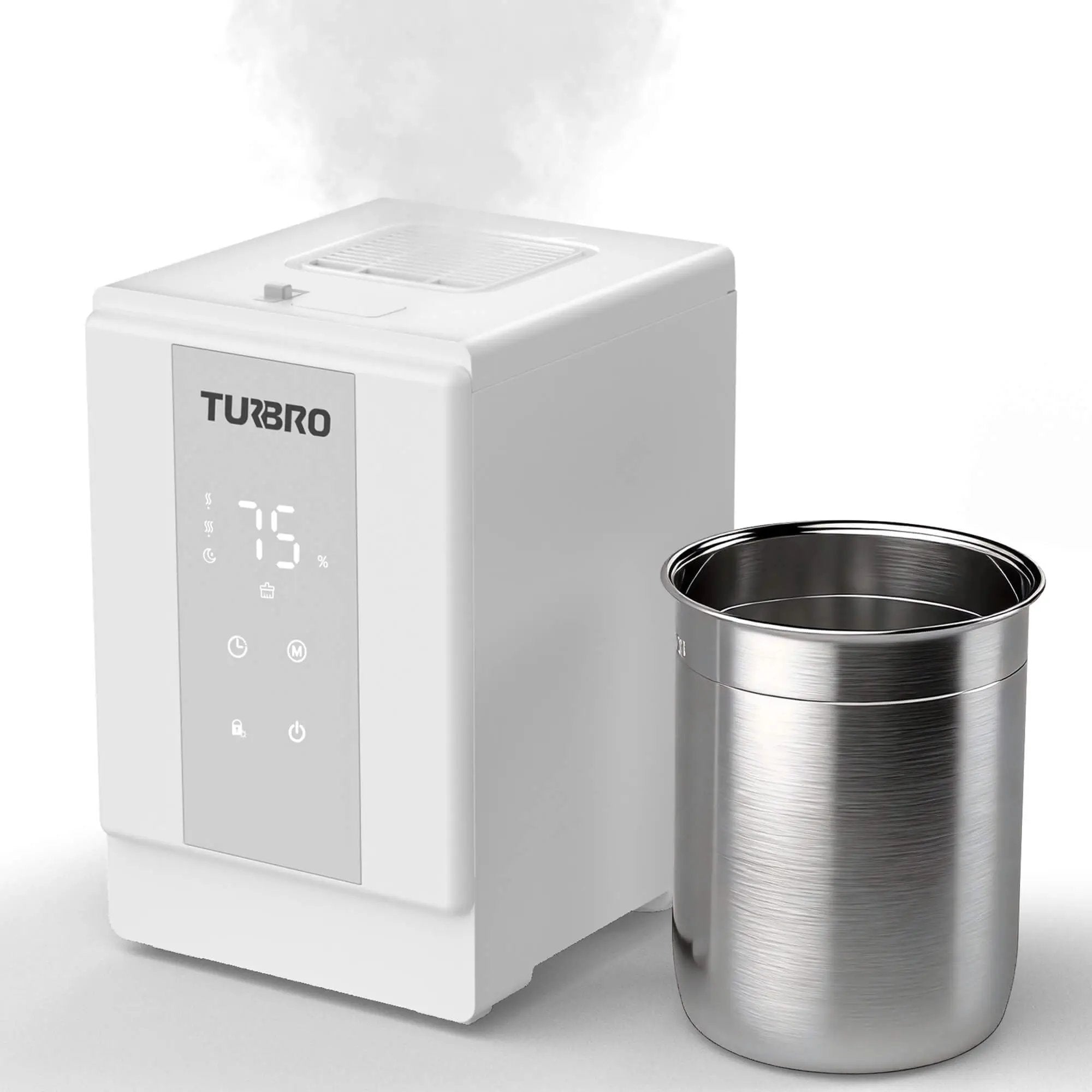 Greenland 4L Stainless Steel Steam Warm Mist Humidifier by TURBRO