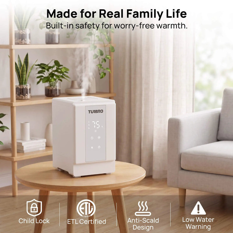 Greenland 4L Stainless Steel Steam Warm Mist Humidifier by TURBRO
