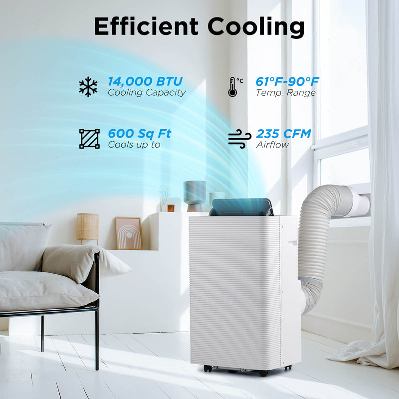 Finnmark 14,000 BTU WiFi Portable Air Conditioner by TURBRO
