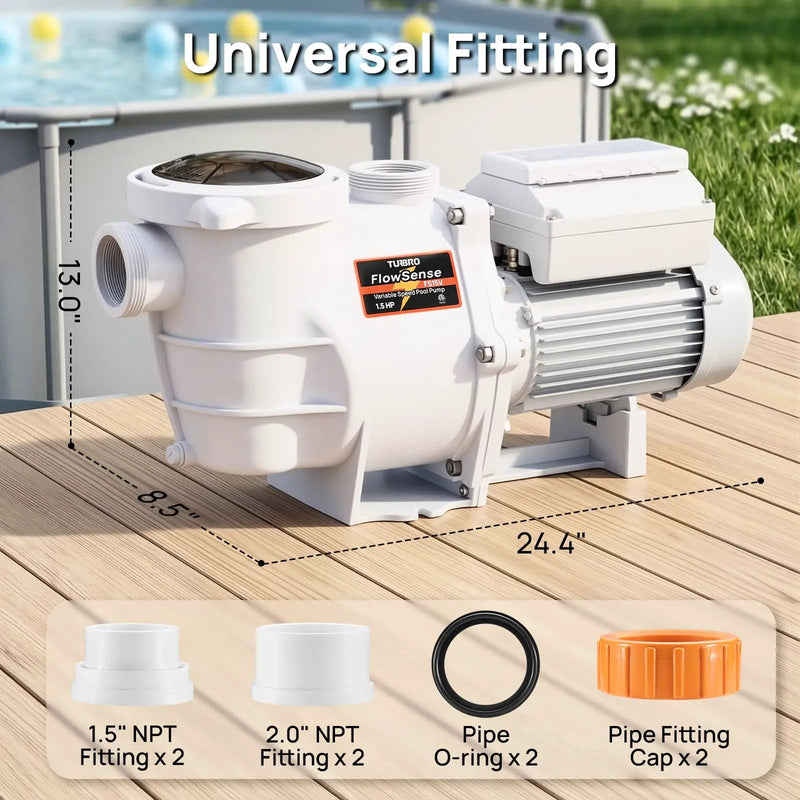 FlowSense Variable Speed Pool Pump, Above-Ground by TURBRO