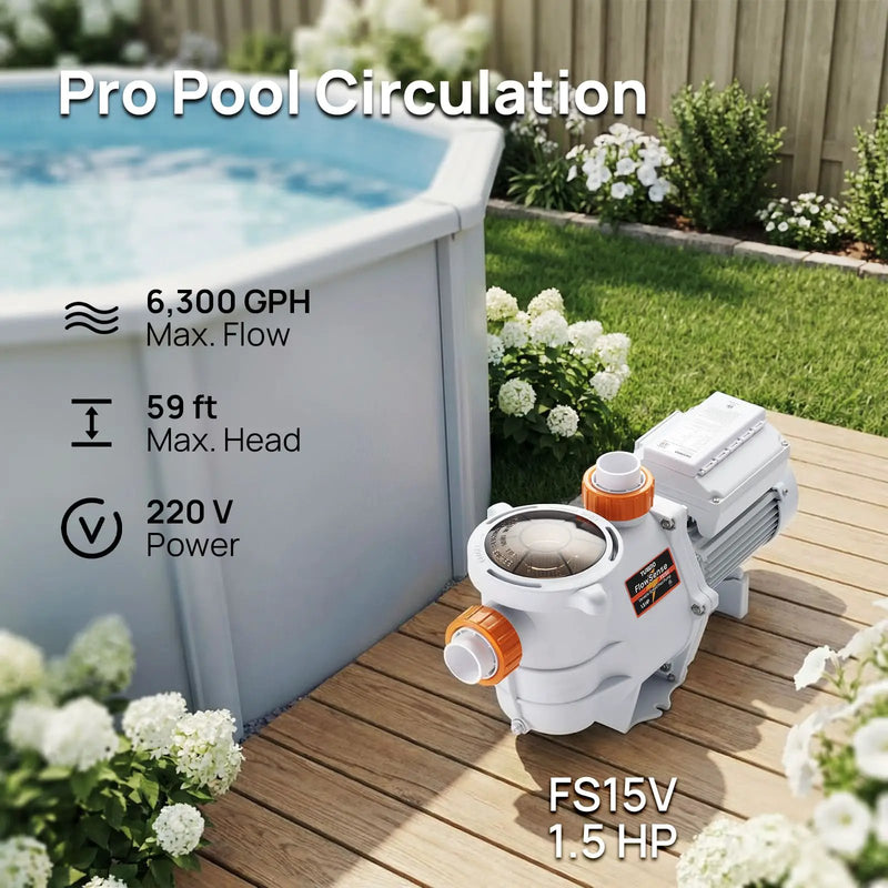 FlowSense Variable Speed Pool Pump, Above-Ground by TURBRO