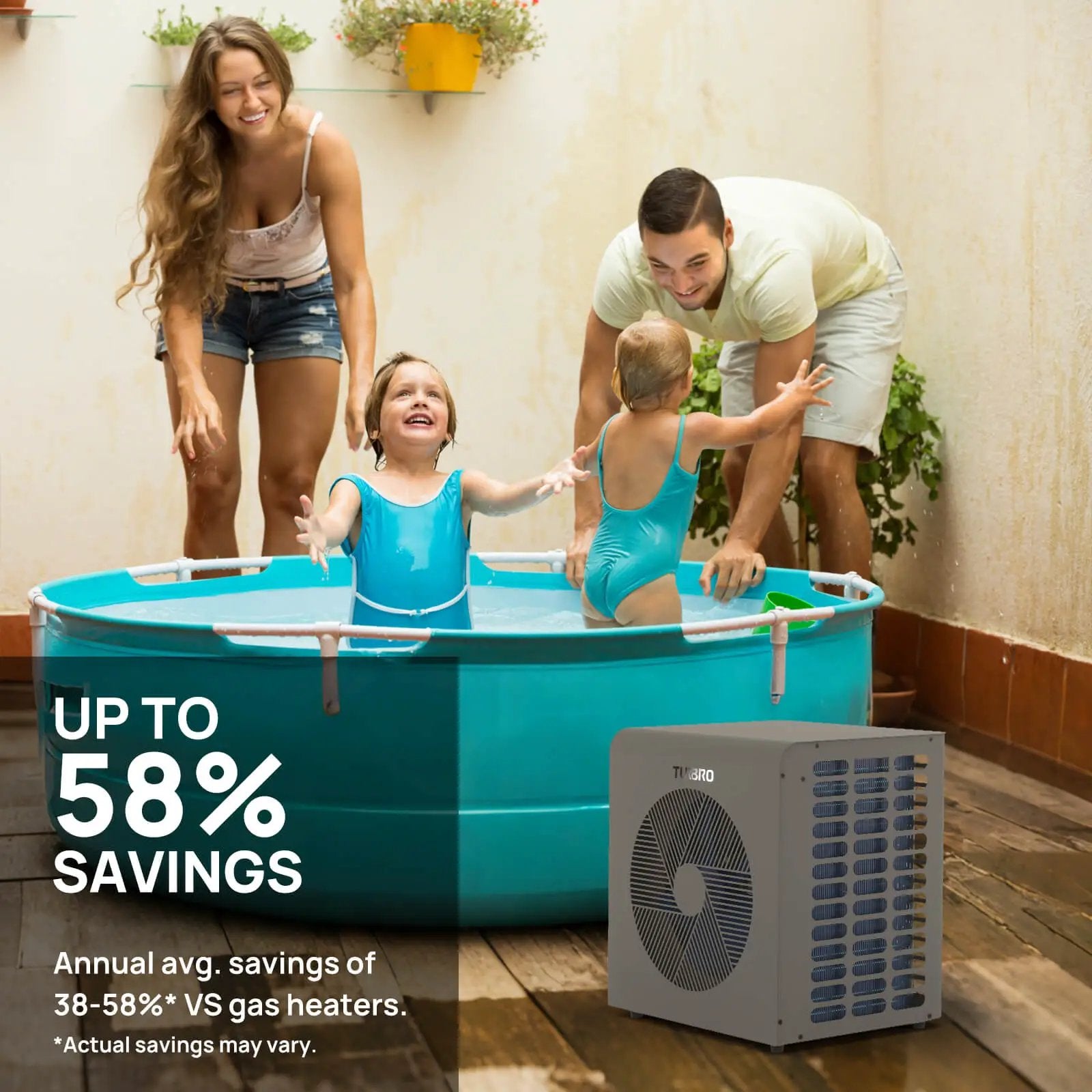 Beluga Inverter Pool Heat Pump - European version by TURBRO