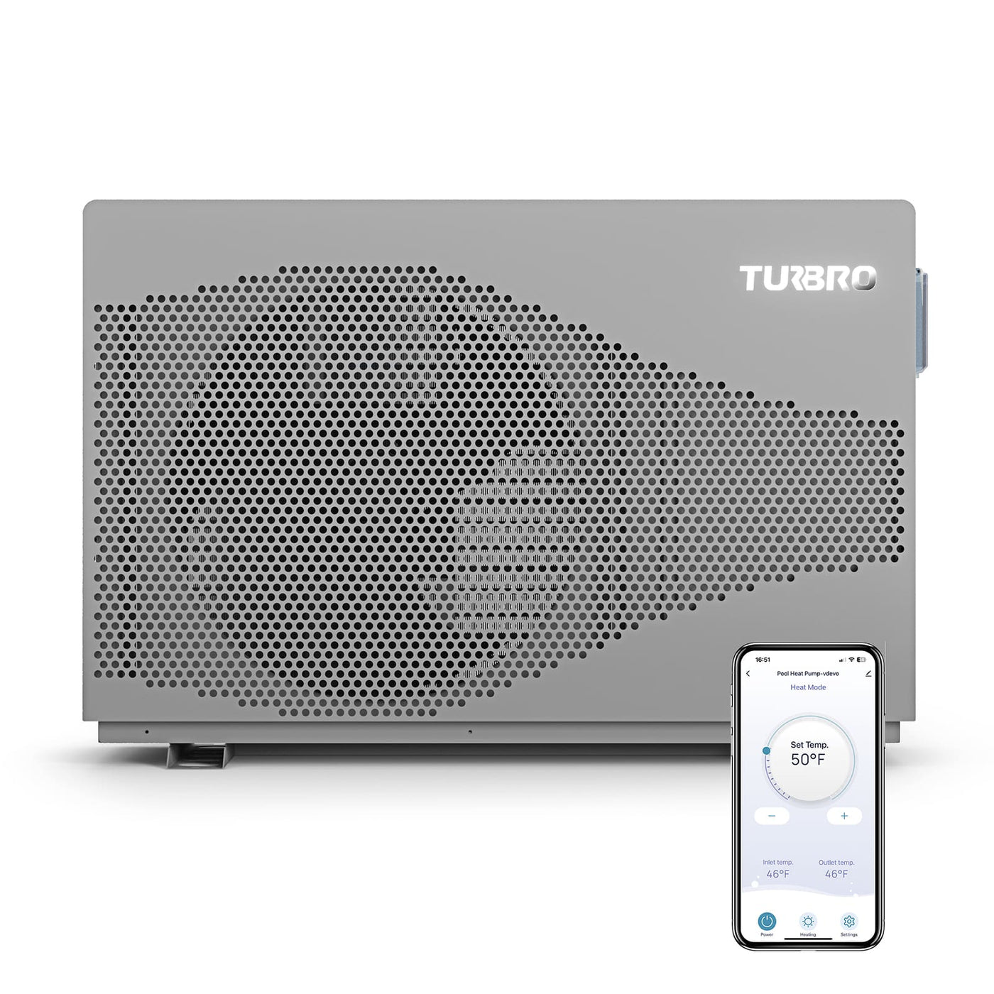 Beluga Inverter Pool Heat Pump, 33K/58K/100K BTU by TURBRO