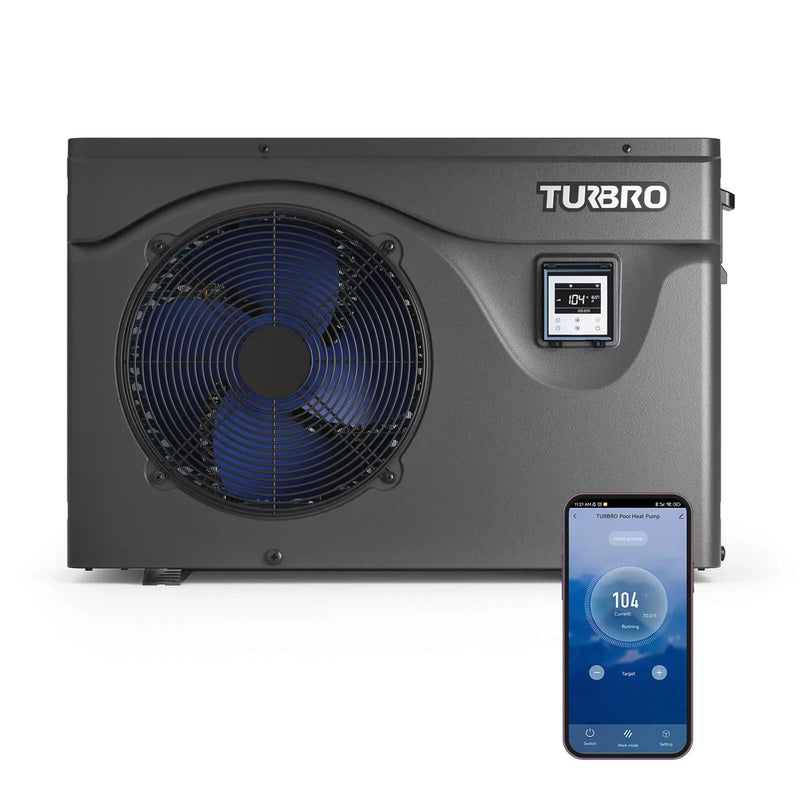 Beluga Inverter Pool Heat Pump, 50K/75K BTU by TURBRO