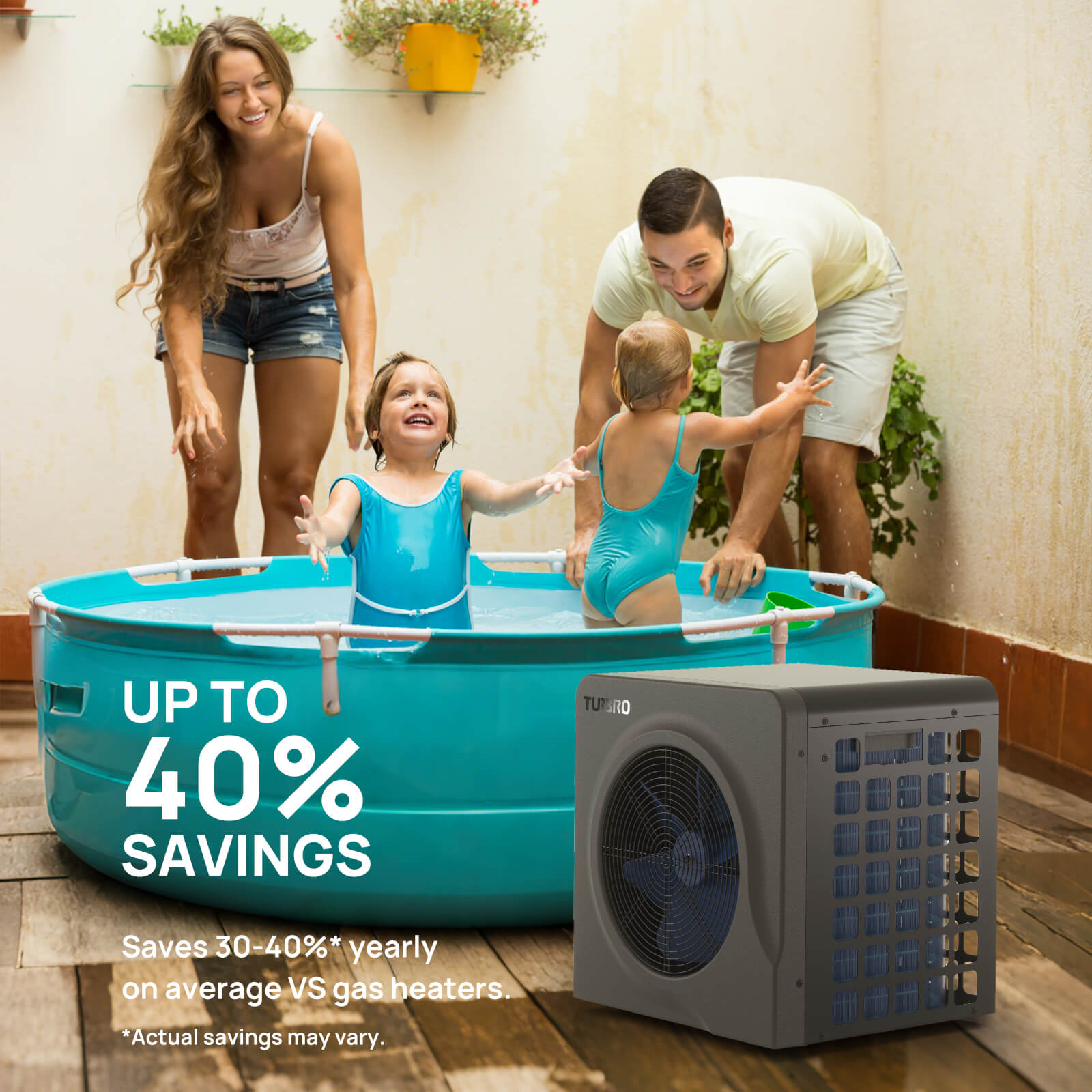 (Open Box) Manatee M18 Swimming Pool Heat Pump by TURBRO