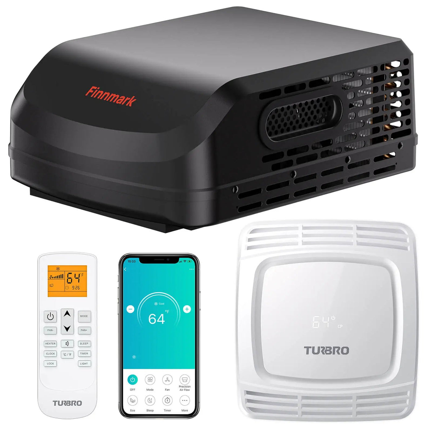 Finnmark 15,000 BTU Rooftop RV Air Conditioner by TURBRO
