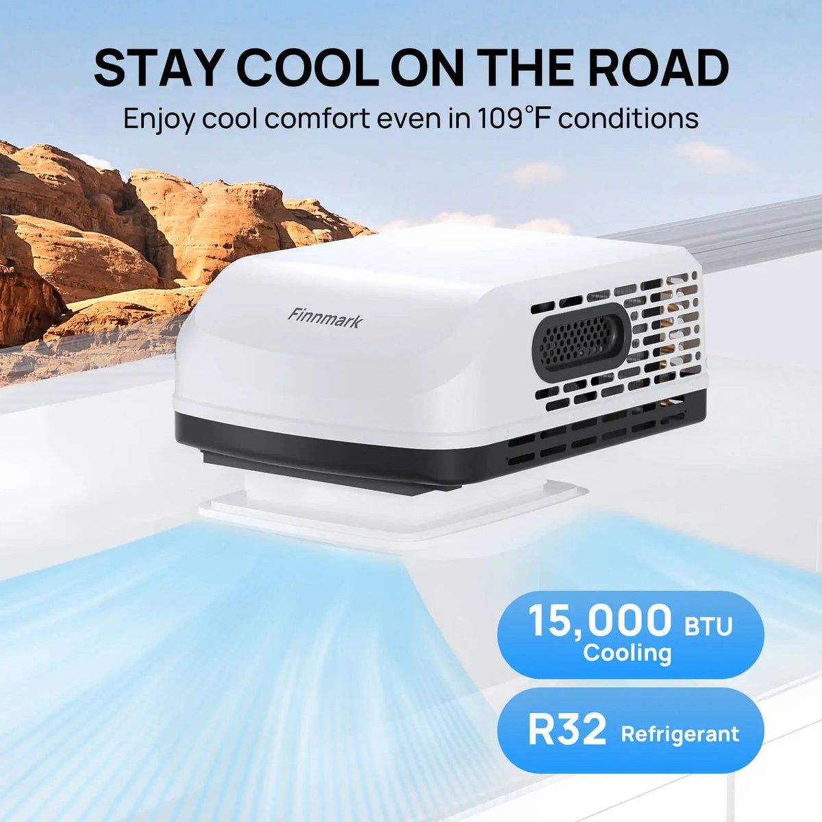 Finnmark 15,000 BTU Rooftop RV Air Conditioner by TURBRO