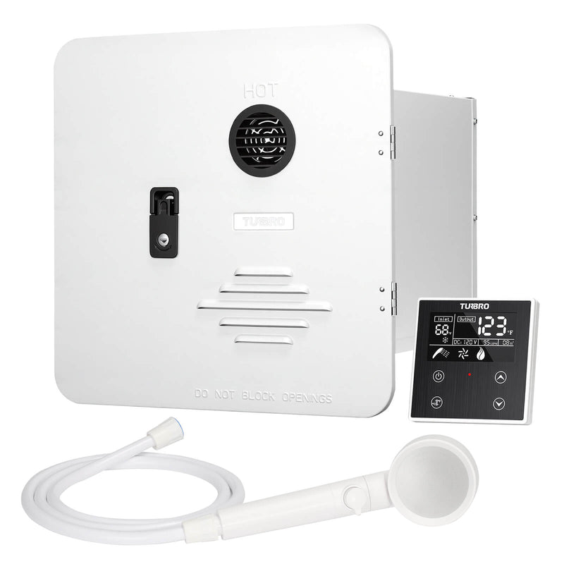Rotorua 65K BTU RV Tankless Propane Water Heater with Door by TURBRO
