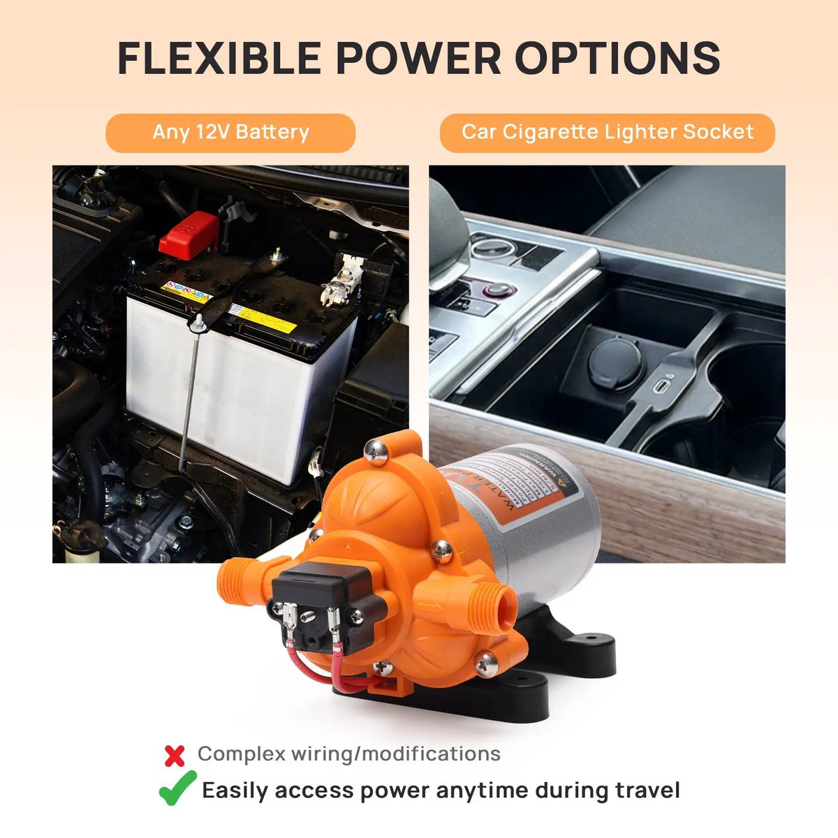 Rotorua RV Diaphragm Water Pressure Pump by TURBRO