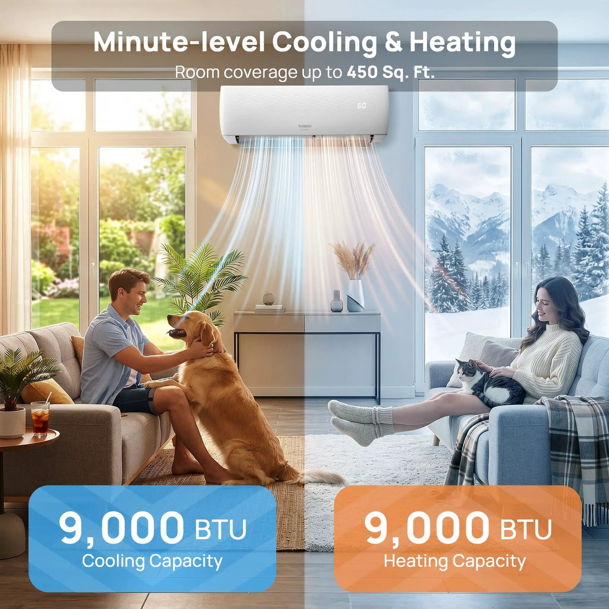 Finnmark 9,000 BTU Single Zone Mini Split AC (R32) by TURBRO