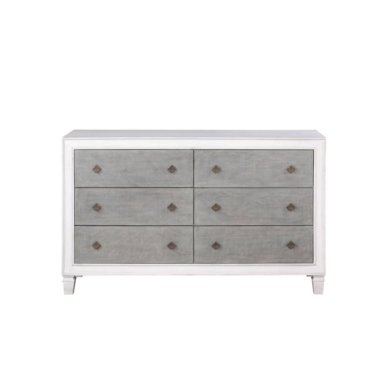 Katia Weathered Dresser with Full-Extension Drawers - White, photo 3 of 4