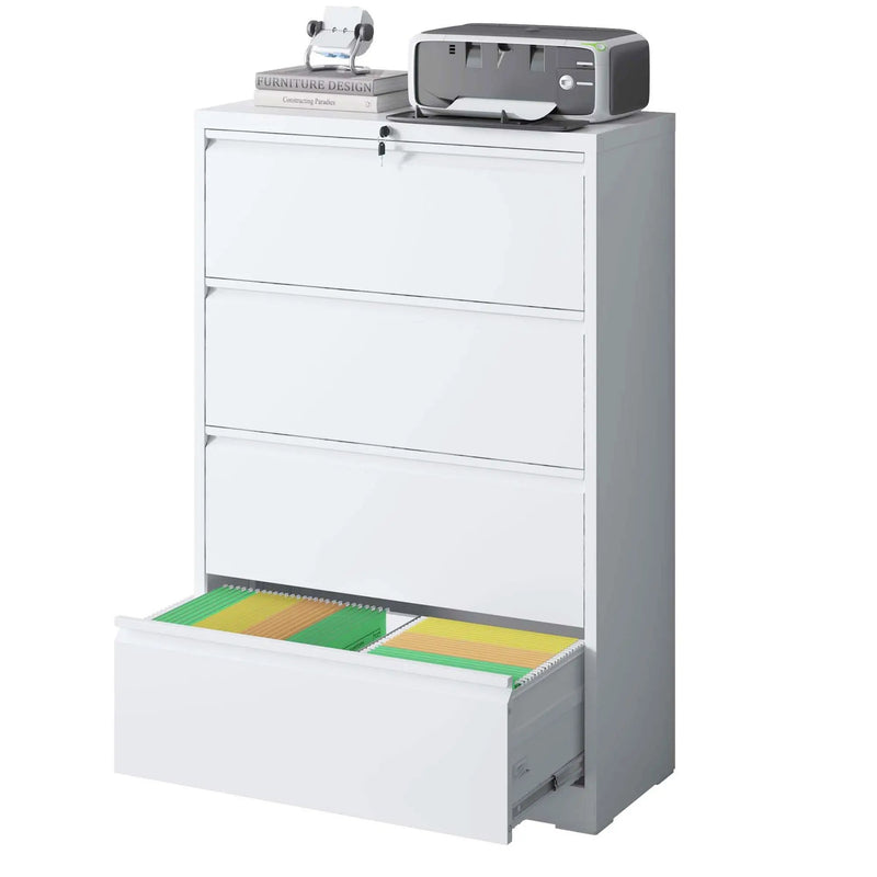 Premium Drawer Metal Lateral File Cabinet With Lock by Unique Piece Furniture