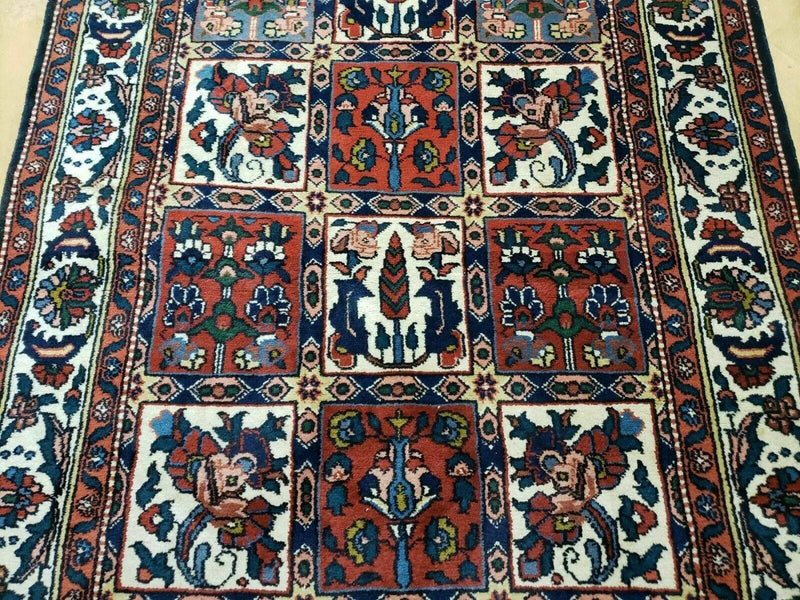 4' X 6' Vintage Handmade Indian Panel Design Wool Rug Veg Dyes by Jewel Rugs