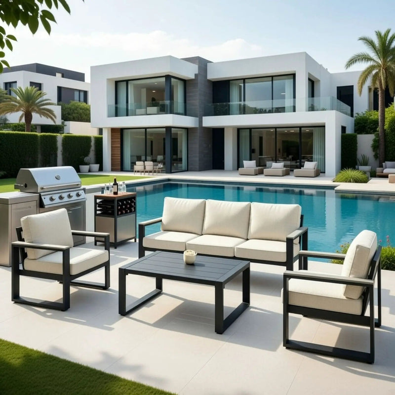 Modern Outdoor Sofa Set With Coffee Table