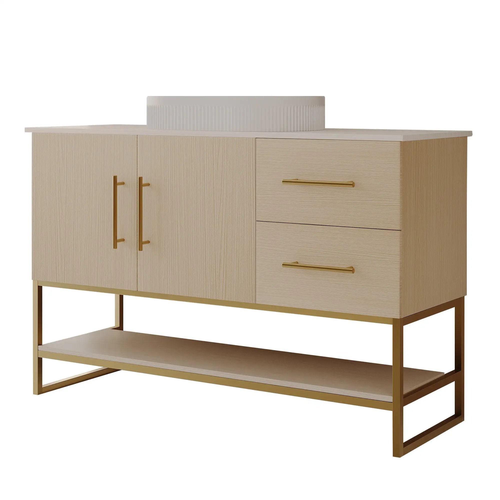 36" Modern Bathroom Vanity with Ceramic Vessel Sink by HouseOfZazla