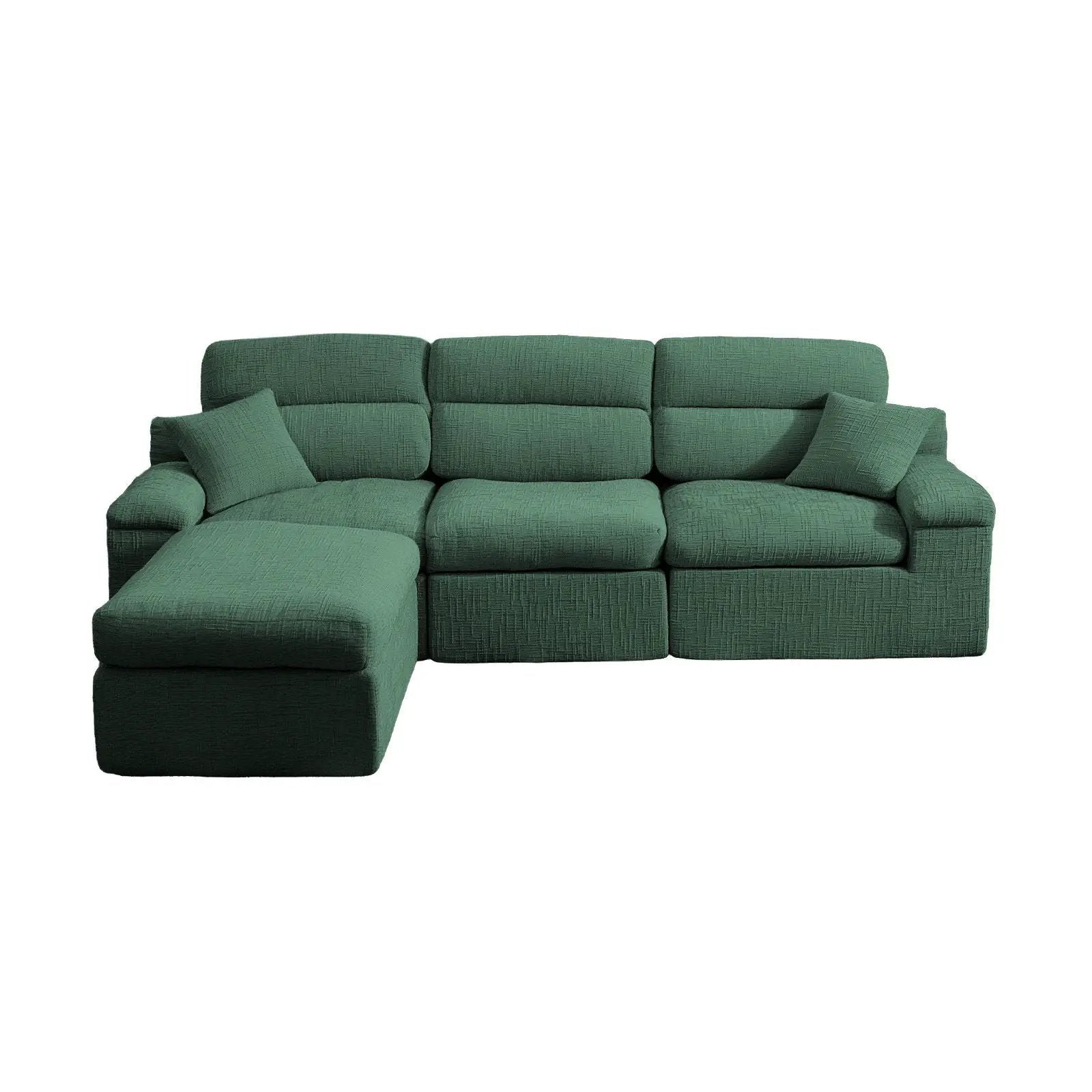 Corner Chaise Sofa With High Backrest by Unique Piece Furniture