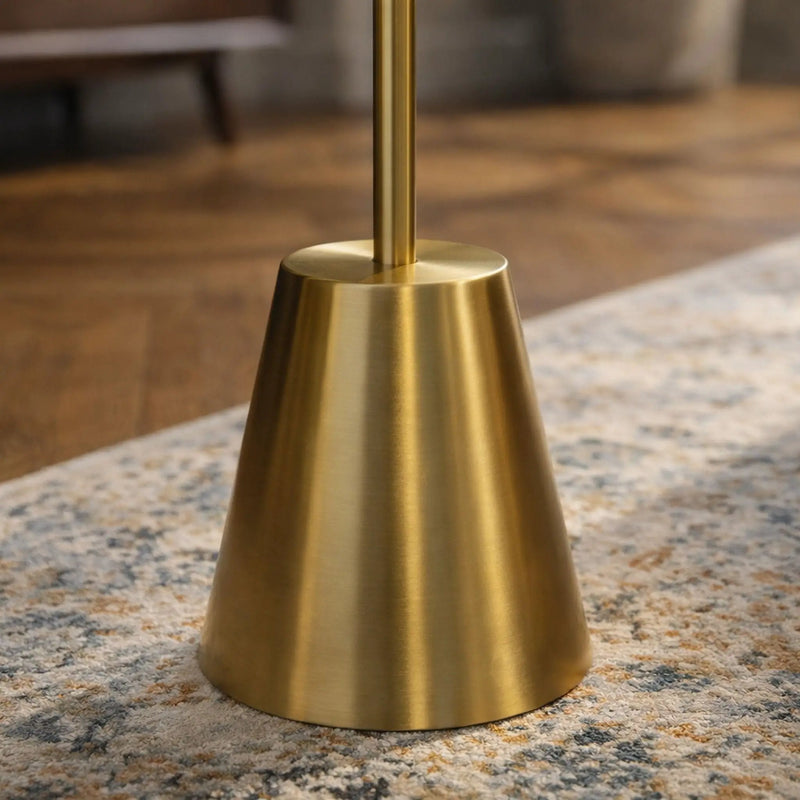 Lumina - Floor Lamp With Rotary Switch Triple Spots Cone Base - Gold by HouseOfZazla