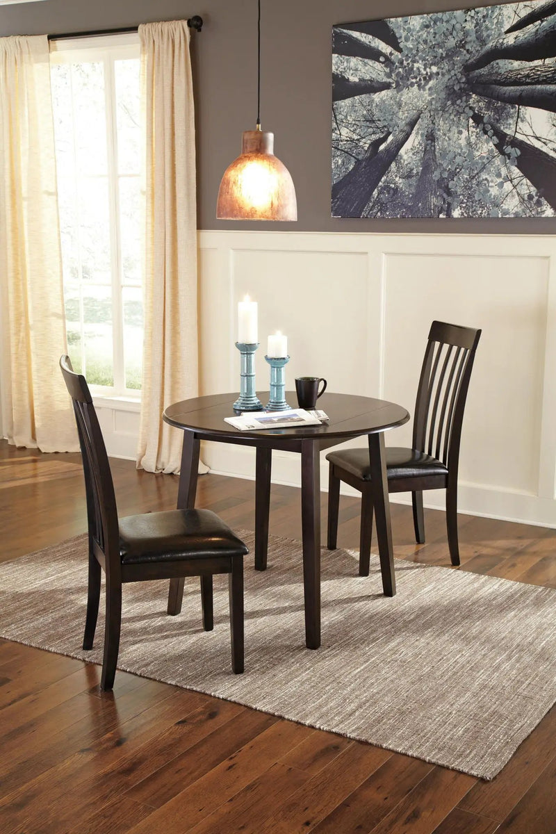 Hammis - Round DRM Drop Leaf Table - Dark Brown by Unique Piece Furniture